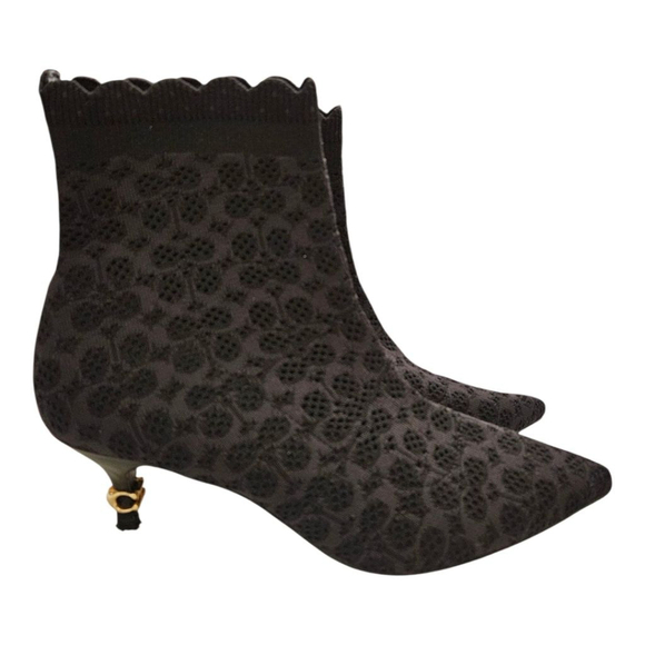 Coach Black Sock Boots Size 9B - Picture 1 of 11